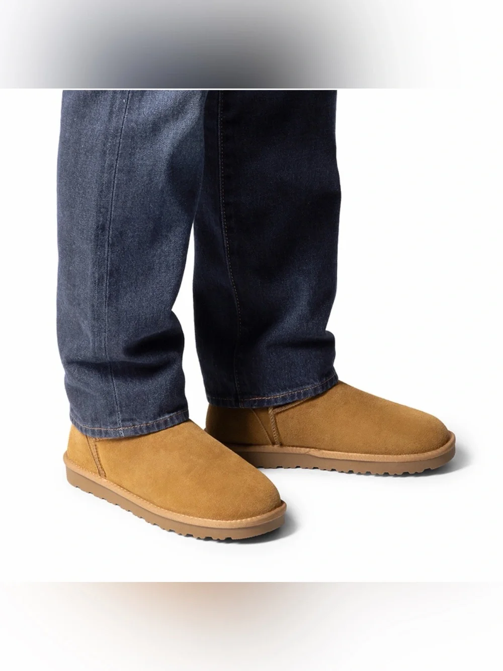 Bruno Marc’s Men's Classic Shorty Suede Winter Boots - Chestnut Brown 10.5 NWT